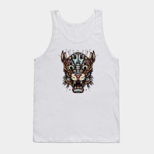 Robot Tiger Head Weirdcore Tank Top